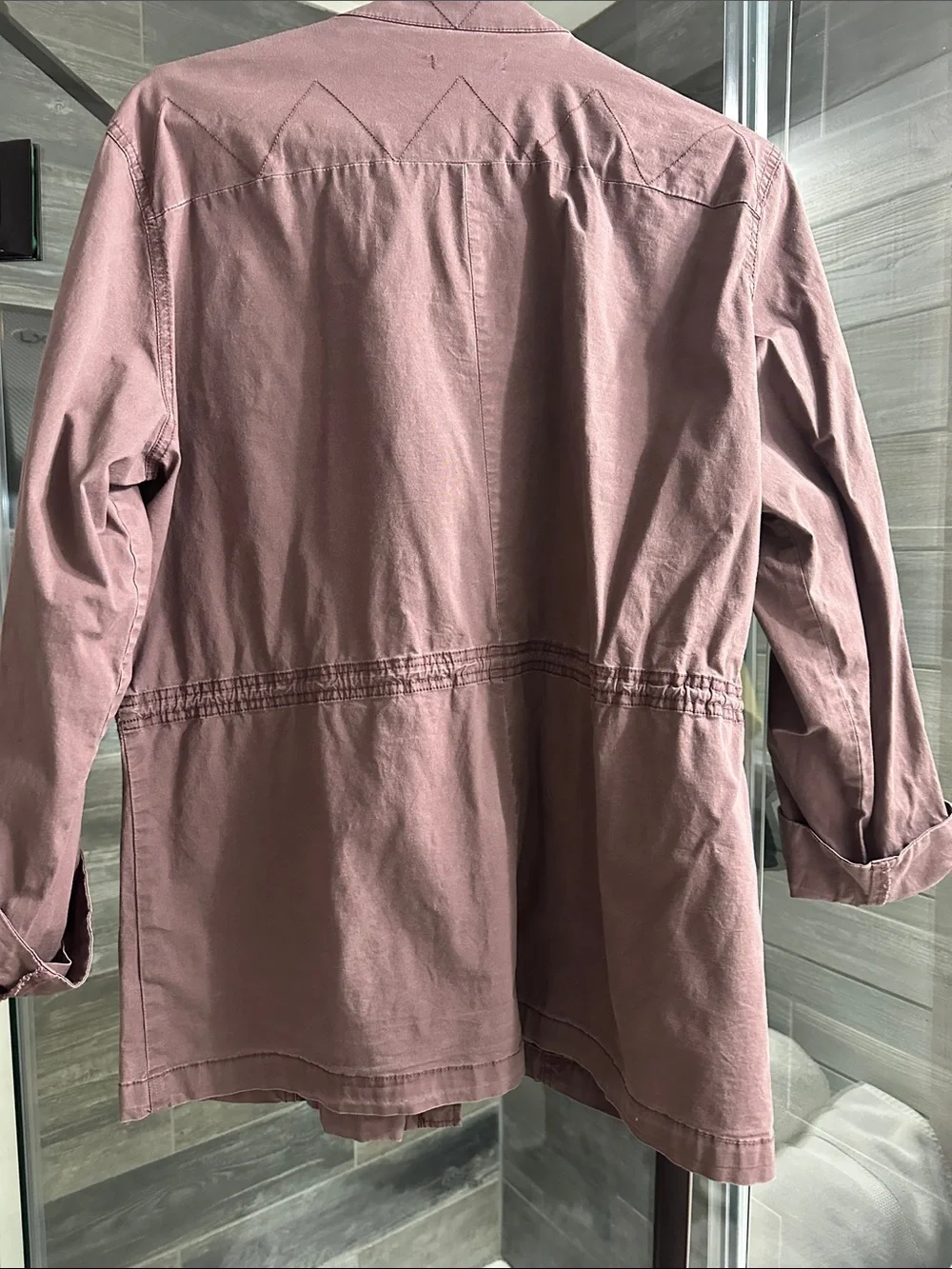 Maurices Dusty Mauve Utility Jacket with Zip Pockets